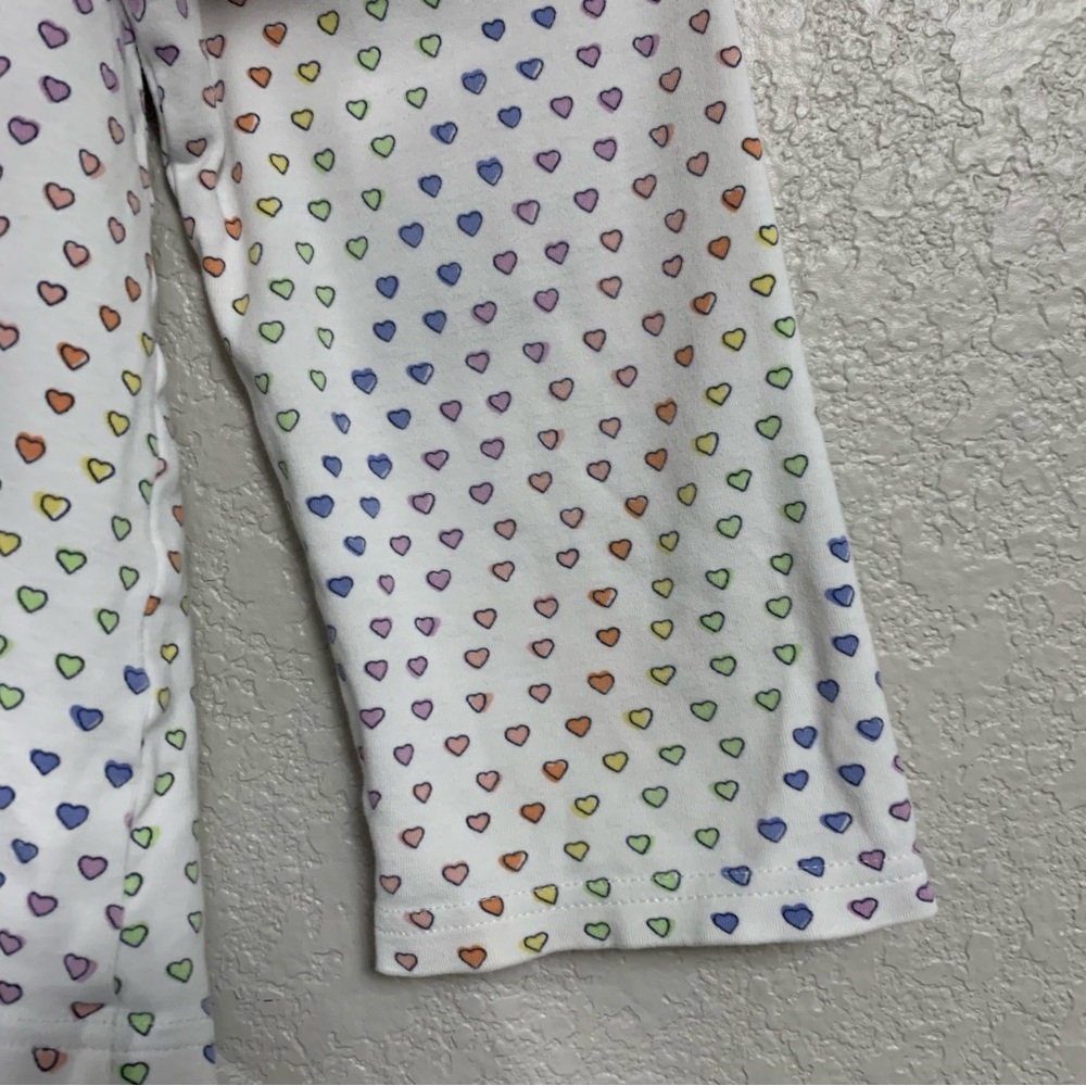 Roller Rabbit Pajama PJ Top Womens L Disco Hearts Henley 3/4 Sleeve Rainbow - Picture 11 of 15